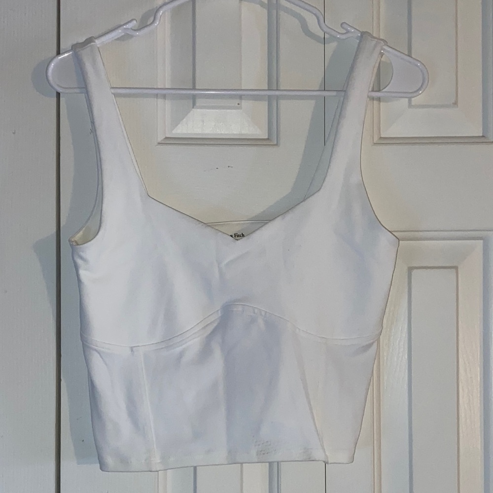 Abercrombie & Fitch White Sleeveless Top